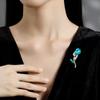 Broche de Tulipa de Cristal Moda Simples Feminino High-end Personalidade Exquisita Elegante Alfinete Jaqueta Cardigan Corsage
