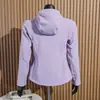 Jaqueta Softshell com Capuz Macia e Forrada com Lã Versátil e Quente para Uso Diário na Primavera, Outono e Inverno para Mulheres 13676
