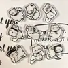 Gato Lindo Dibujo Lineal Acrílico Pasador Pequeño Broche Imán para Refrigerador Parche Accesorios DIY Joyería Infantil