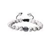 Pulsera Transfronteriza de Ojo de Tigre Mapa Nuevo Piedra Volcánica de Pino Blanco Ajustable Accesorios Pulsera de Hematita
