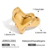 Jieding Joyería de acero de titanio europea y americana pendientes de amor anillo de acero inoxidable pendientes de diseño de nicho para mujer anillo de joyería transfronteriza