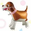 Balão de folha de alumínio com rodas para puxar, em formato de animal, brilhante, para feiras noturnas, barracas de rua, brinquedos infantis, atacado, produtos quentes de venda transfronteiriça