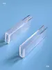 Ranura Transparente para Tarjetas Clip para Acuario Hebilla Cruzada Conector de Pantalla Acrílica Clip de Fijación en Ángulo Recto con Forma de L para Tablero KT