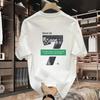 Camiseta de manga corta para hombre, novedad de verano de 2024, camiseta informal holgada con estampado de media manga para jóvenes, camiseta de moda de alta calidad estampada.