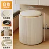 Taburete de Maquillaje, Silla de Tocador, Habitación de Niñas, Manicura, Lujo Ligero, Sensación de Gama Alta, Vestidor, Taburete Redondo con Capacidad de Almacenamiento, Estilo Crema