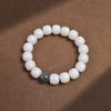 Pulsera de raíz de Bodhi de jade blanco natural DIY esmalte colorido accesorios Xingshi hombres y mujeres pulsera de un solo círculo cuentas de Buda