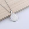 Collar Cruzado para Hombre Europeo y Americano Moda Personalizado Acero Inoxidable Redondo Marca Estilo Deportivo Colgante de Baloncesto Fútbol Voleibol Joyería