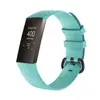 Correa de Silicona Adecuada para Fitbit Charge3/4 con Patrón de Diamante, Pulsera de Repuesto Oficial con Patrón 3D