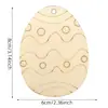 Easter Madera Niños DIY Artesanía de Virutas de Madera Huevos con Cuerda de Cáñamo Decoración de Fiesta Colgantes Hogar Madera