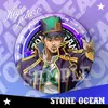 Insignia de Anime Jojo's Bizarre Adventure Jotaro Kujo Jotaro Kuma Insignia Grande Doble Flash de 75 mm