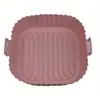 Bandeja de Silicona para Hornear en Freidora de Aire Amazon, Bandeja de Horno Cuadrada Plegable Tridimensional, Bandeja Especial para Horno Freidora de Aire, Tapete de Silicona