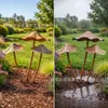Estacas de Jardín Metálicas Vintage de Champiñón Transfronterizas Estacas de Jardín con Forma de Champiñón Metálico