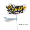 Suministros Creativos para Disfraz de Fiesta de Cumpleaños Decoración de Pastel de Cumpleaños con Graffiti Bandera Decoración de Mesa de Postres para Fiesta Enchufe