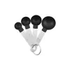 Taza medidora de plástico juego de cucharas medidoras mango de acero inoxidable cuchara medidora juego de 8 piezas combinación con cuchara medidora graduada herramienta para hornear