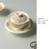 Conjunto de Chá Miyen Rosa Pétala de Lótus Pintada à Mão, Bule de Cerâmica, Tampa, Xícara de Chá, Conjunto de Chá de Viagem, Conjunto de Chá Kung Fu para Casa