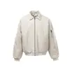 Wuhang 2025 Nuevo Estilo Invierno Calle Retro Cremallera Cálida Solapa Algodón Chaqueta My1380