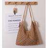 Triângulo Oco Crossbody Algodão Tecido Bolsa Nova Avó Casual Xadrez Palha Tecido Bolsa Férias Praia Bolsa All-match Bolsa Feminina