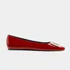 Zapatos Planos de Punta Cuadrada Versión Alta Color Gris Elefante RV con Hebilla Cuadrada para Mujer, Estilo Francés con un Toque de Lujo, Piel Genuina, Zapatos de Ballet Internos que Aumentan la Altura