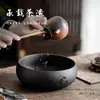 Accesorios Grandes para Juego de Té Gongfu de Arcilla Púrpura para Lavar Tazas de Té, Tazas de Té, Teteteras y Cepillos Lavadores - Almacenamiento de Desechos de Agua Estilo Chino para Ceremonia de Té