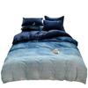 Suministro Directo de Fábrica de Juego de Cuatro Piezas Nuevo Sencillo de Algodón Cepillado Estampado de Aloe Vera para Ropa de Cama de Verano Delgada y Fundas de Edredón al por Mayor