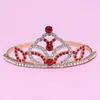 Peine con Corona de Princesa de Pedrería Diadema para el Cabello Corona de Novia Tiara Accesorios de Boda Diadema de Cumpleaños Accesorios para Actuaciones de Festival