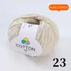 Hilo de Algodón Puro Hilo de Lana Amigable para Bebés para Gorros, Bufandas y Muñecas Hechas a Mano de Bricolaje