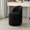 Taburete Giratorio Escandinavo para Vestir Dormitorio Respaldo Tocador Silla de Maquillaje para el Hogar Popular Taburete de Maquillaje para Vestidor Madera Maciza