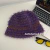 TUshu/Ten un Otoño e Invierno a la Moda ~ Gorro de Pescador de Punto de Color Mezclado Niños Han ins Nicho Retro Sombrero de Lana