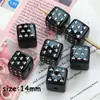 Cuentas Cuadradas Rosas y Negras Impresión Pintada a Mano Ins Acrílico Mariposa Cuentas DIY Pulsera Hecha a Mano Collar Accesorios con Cuentas