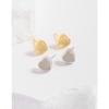 Pendientes minimalistas de plata de ley S925 con diseño de lujo de estilo coreano INS Niche Light, con ágata y piedra lunar, textura femenina.