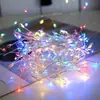 Luces LED de Alambre de Cobre de Venta Caliente Transfronterizas Cadena de Luces de Petardo Decoración Navideña para Patio Jardín Cadena de Luces de Alambre de Cobre de Pie de Ciempiés