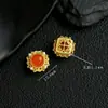 Prata 925 Banhada com Acessórios de Flor de Peônia Vermelha do Sul Pulseira DIY Acessórios de Corda Trançada Contas de Prata Antiga