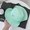 Novo Chapéu de Pescador Respirável Cor Doce Secagem Rápida Laço Estudante Menina Fofa Proteção Solar Chapéu de Montanhismo