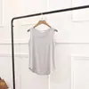 Jin Yi Xuan Primavera e Verão Novo Slim Irregular Comprimento Médio Algodão Rústico Camisola Feminina Fina Camisa Base Tendência