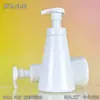 Botella espumosa personalizada de 300 ml para mousse limpiador facial, cónica, de plástico PET, vacía, con tapa de clip de 30 dientes, cabezal de bomba de presión, personalizada