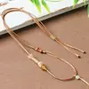 Novo Cordão Simples Pingente Retrô Chinês Trançado à Mão Cordão para Colar Wenwan Duobao Cordão para Pendurar Pingente de Ágata Jade