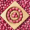 Cuentas Sueltas de Raíz de Bodhi con Patrón de Flores Rosas, Calabazas Pequeñas Talladas, Cuentas Semi-Terminadas, Accesorios para Joyería DIY, Cuentas de Oración Budista al por Mayor