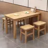Mesa de Comedor de Madera Maciza Mesa Rápida Mesa para Snacks Mesa y Sillas para Catering Mesa Cuadrada Madera Maciza Cuadrada Mesa Grande para Puestos Callejeros Tienda de Fideos Universal