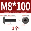 Tornillos para Muebles de Acero Inoxidable 304 Negros con Cabezas Planas Grandes, Allen, Cabezas Redondas, Tornillos de Borde Biselado y Pernos para Contrachapado
