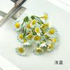 Mini margarita Mori de 5 cabezas, adornos para el cabello hechos a mano, horquillas, accesorios florales, material para fotografía, accesorios florales falsos