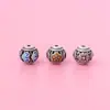 Plata S925 Paisaje Chino Retro Filigrana Azul Tailandesa Ruyi Cuentas Separadoras de 8 mm Material para Accesorios de Cuerda para Pulseras DIY