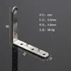 Aço inoxidável Weitron código de ângulo reto acessórios de ferragens para móveis conector fixo suporte de prateleira atacado