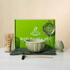 Tazón de Pétalos de Matcha Transfronterizo, Juego de Té para Hacer Matcha, Batidor de Bambú, Brocha para Matcha, Batidor de Bambú de 100 Púas, Caja de Regalo de Cerámica