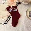 Calcetines de Invierno Nuevos de Dibujos Animados Tridimensionales del Año Nuevo Zodiacal Venta al por Mayor Calientes con Bloques de Color Estilo Coreano Calcetines Holgados para Mujer