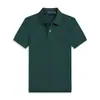 Camisa Polo para Hombre Transfronteriza Color Sólido Verano Bordada Ralph Lauren Manga Corta Casual con Bordado de Pequeño Caballo