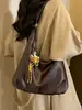 Yue Zi 2026 Otoño Temprano Nueva Bolso Cruzado de Hombro de Gran Capacidad Retro Bolso Tote de Moda Tendencia Bolso Sencillo de Axila