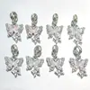 [Mengdie] Colgante de Mariposa de Tres Vías con Cuentas Chica Soñadora Metal con Cuentas DIY Pulsera Hecha a Mano Accesorios para Collar
