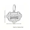 Colgantes de Animales Lindos Transfronterizos, Elementos Adorables de Oso y Delfín, Accesorios de Colgante de Acero Inoxidable Personalizados DIY Incrustados con Diamantes