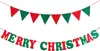 Bandera de Navidad clásica Bandera con letras de Navidad Bandera de Navidad banderín de tela de fieltro engrosada