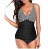 Amazon Maiô Explosivo de Duas Peças Feminino Top Regata para Barriga com Calcinha de Bikini Sexy